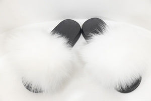 Snow Bunny Fur Slides