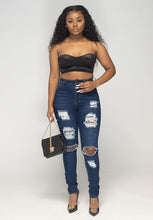 Load image into Gallery viewer, Black Youngsta Crop Top
