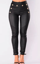 Load image into Gallery viewer, Black Hearted Leather Pants
