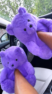 Bear Hug Slippers - Purple