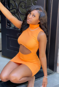 Trendy Girl Dress - Orange