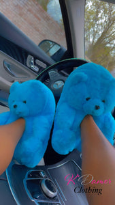 Bear Hug Slippers - Blue